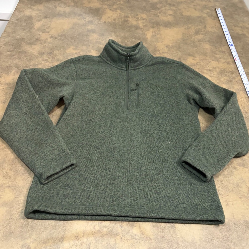 The North Face Gordon Lyons Pullover Mens Medium Green Quarter Zip Fleece 1794